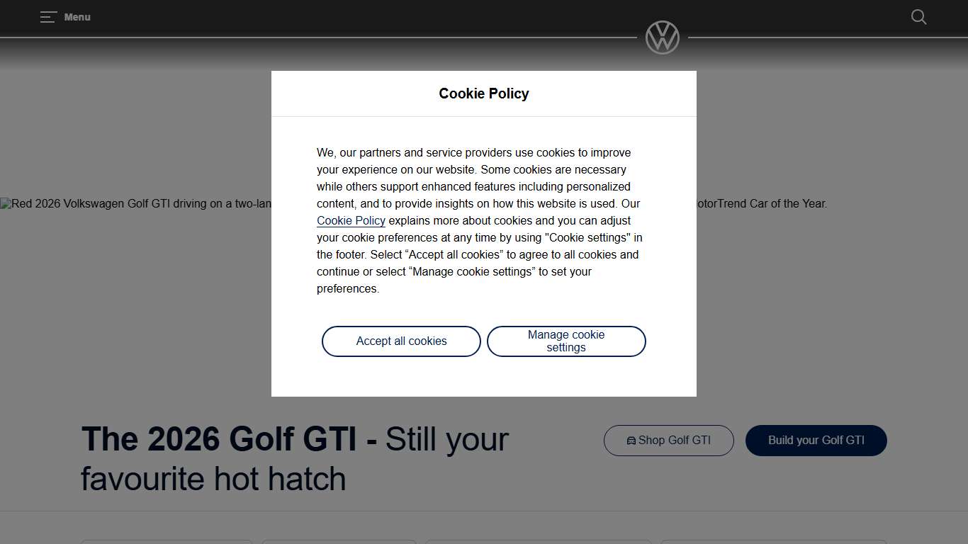 2026 Golf GTI Performance Hatch Volkswagen Canada